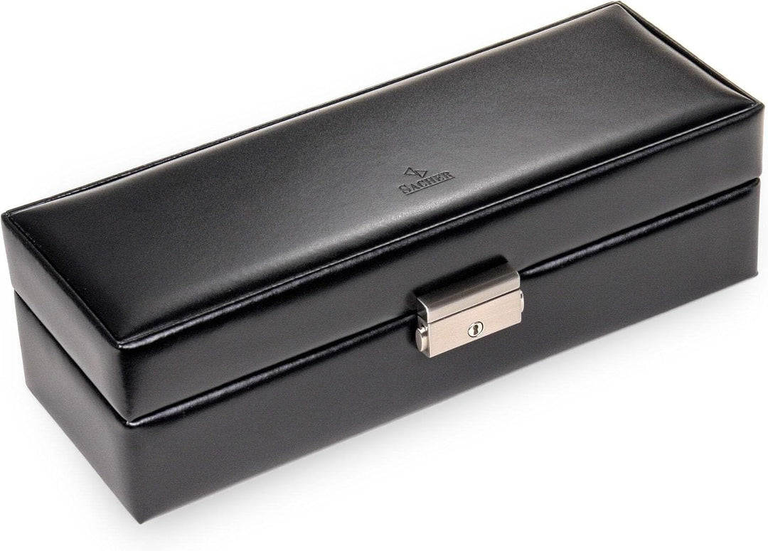 SACHER Uhrenetui für 6 Uhren new classic/schwarz (Leder)