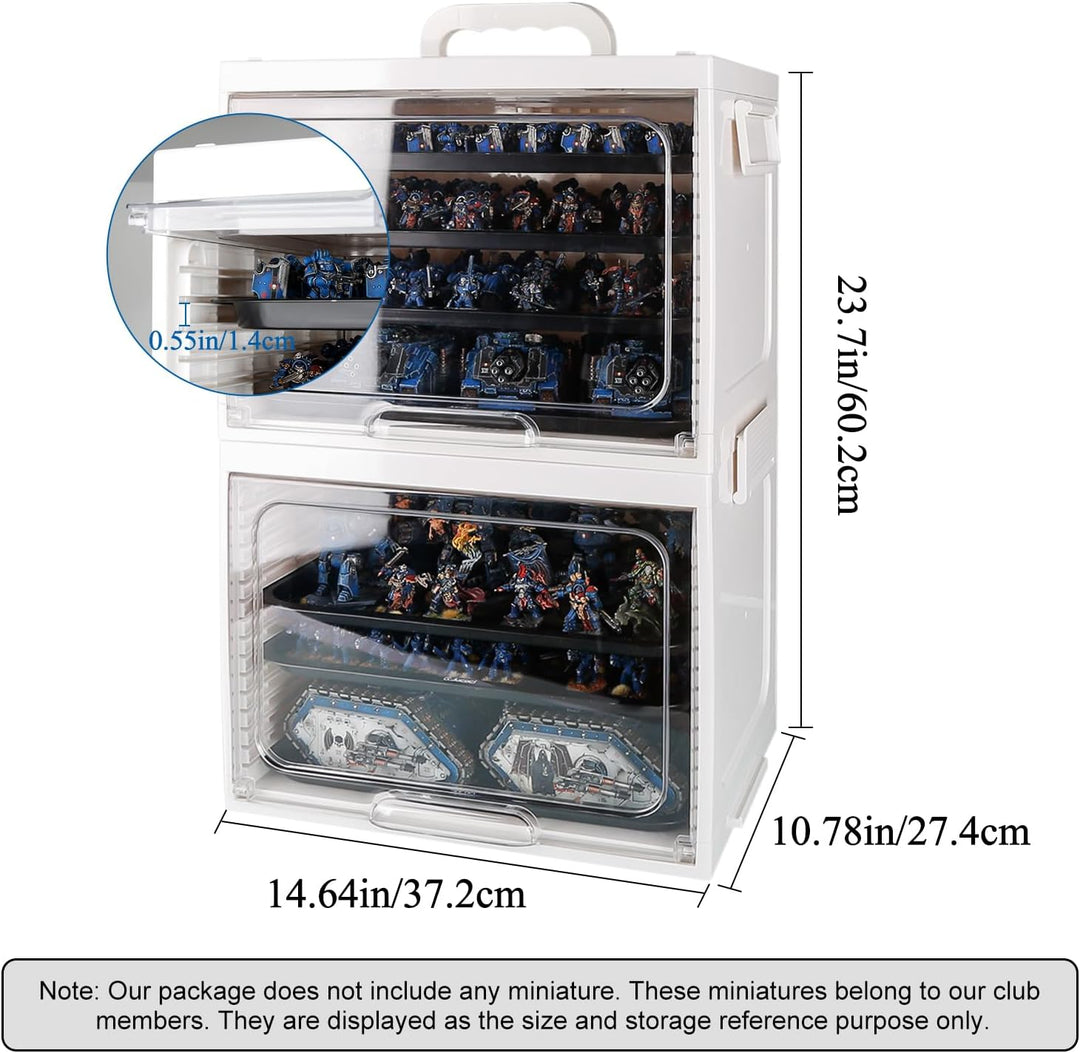 Jucoci Miniaturen Aufbewahrungskoffer Miniaturen Transportkoffer (2 PCS Set), 2 PCS Set