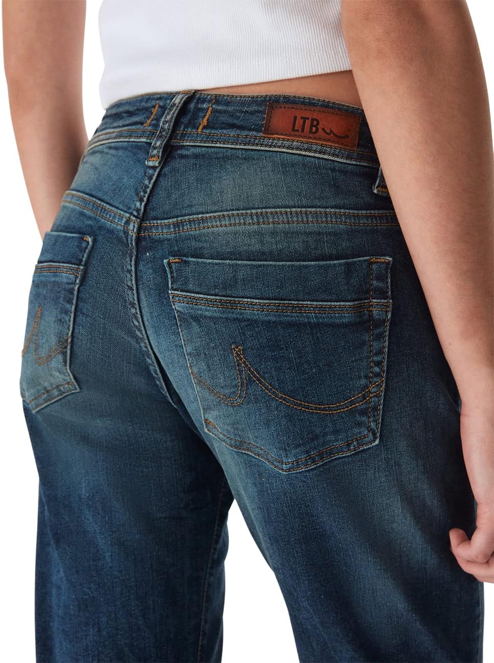 LTB Jeans Damen Valentine Straight Fit Jeanshose Hose Denim Tiefer Bund Blau 24 25 26 27 28 29 30 31
