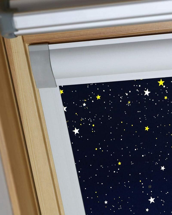 Bloc Jalousien Skylight Verdunkelung, Polyester, navy, 104 104 Für Velux Dachfenster Night Sky, 104