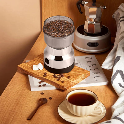 Kaffeemühle Elektrisch, Gewürzmühle Kaffeebohnen Kaffeemühle und Gewürzmühle aus Edelstahl Getreide