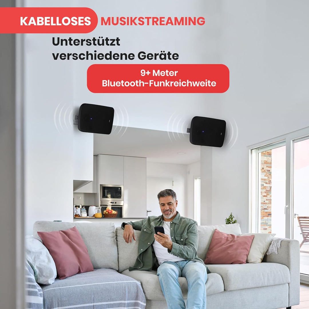 Pyle Outdoor wasserdichte Bluetooth-Lautsprecher – 5,25" (13,34 cm) 2-Wege-Wandlautsprecher (Paar),