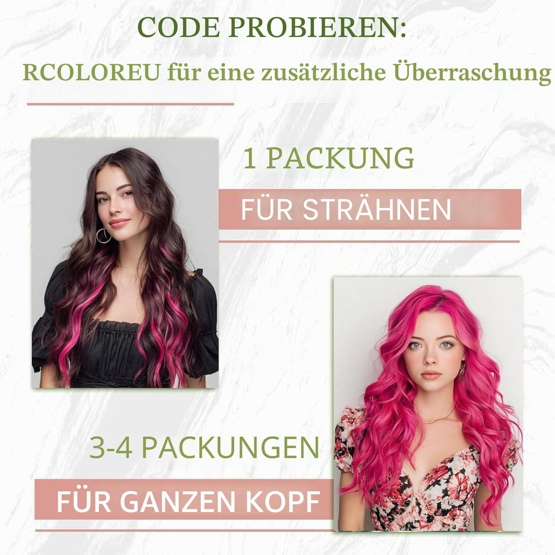 RUNATURE Echthaar Extensions Microring Rosa 50cm Microring Extensions Echthaar 1g Glatt Haarverlänge