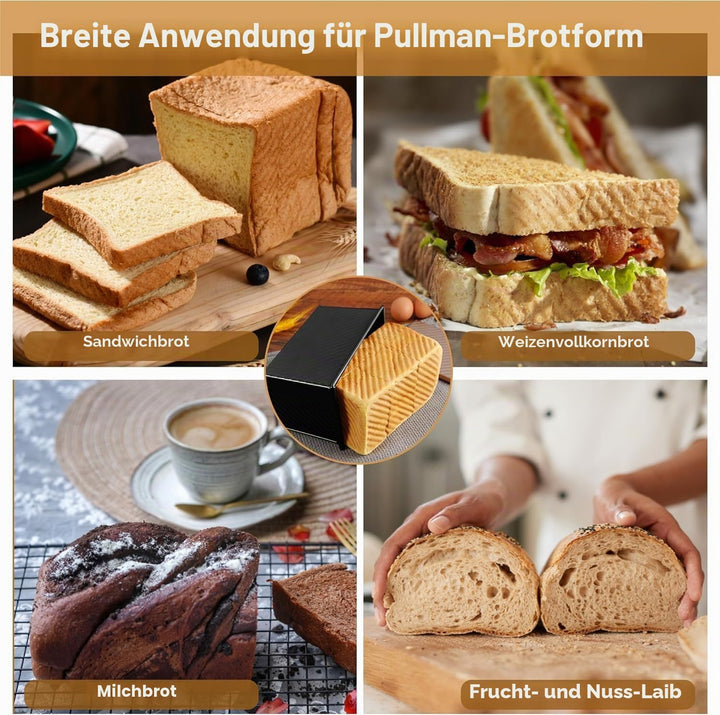 Spmarkt Pullman-Kastenform mit Deckel, Schwarz, 2 Stück, Schwarz