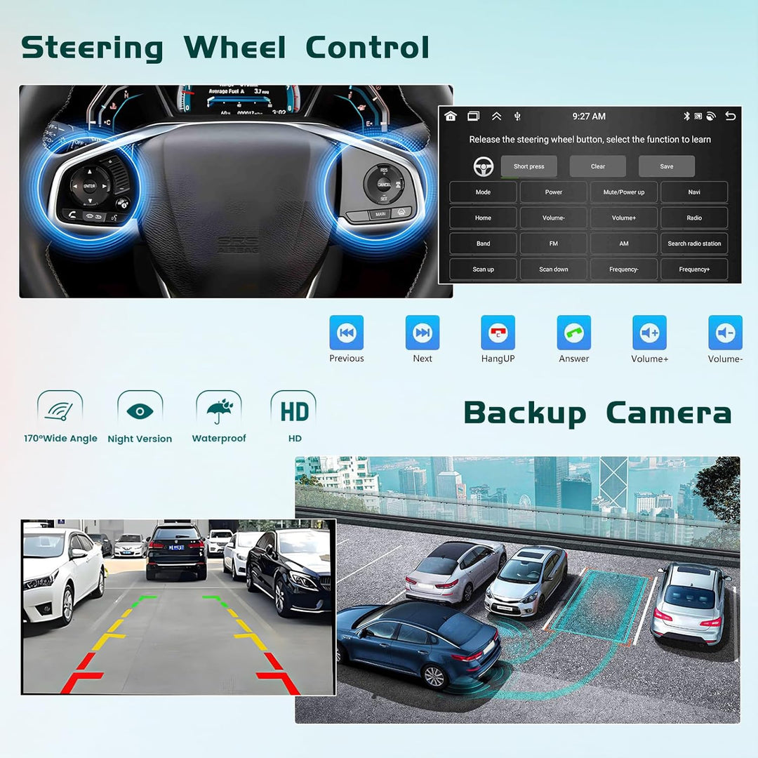 8Core/6+128G Hikity Android 15 Autoradio für VW Golf 5 6 Passat Tiguan Polo Caddy Seat,9 Zoll Touchs