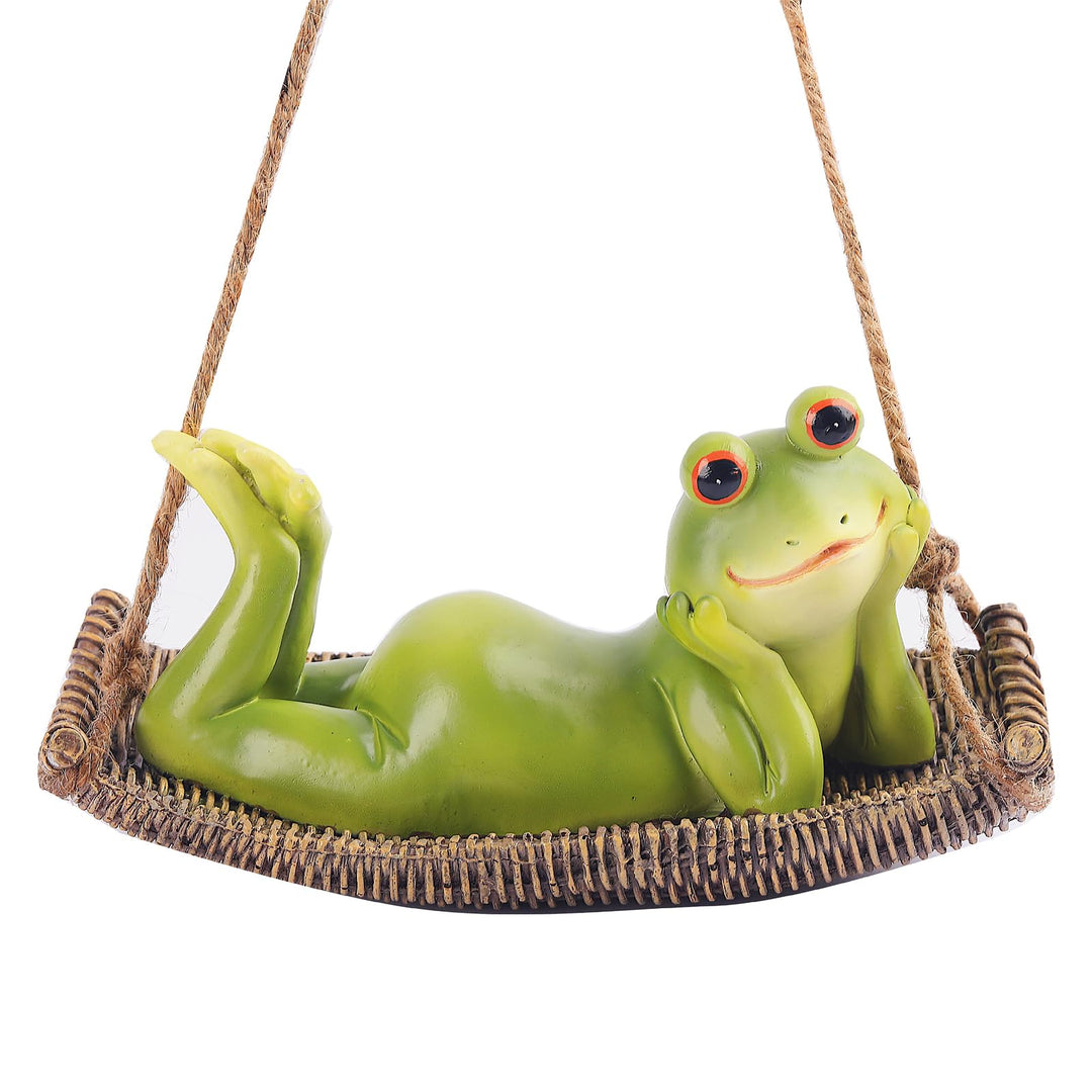 Gartenfrosch-Statuen, hängende Frosch-Gartenfiguren, Dekorationen für drinnen und draussen, Baumschm