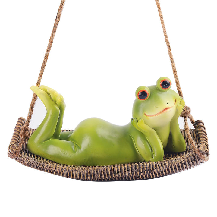 Gartenfrosch-Statuen, hängende Frosch-Gartenfiguren, Dekorationen für drinnen und draussen, Baumschm