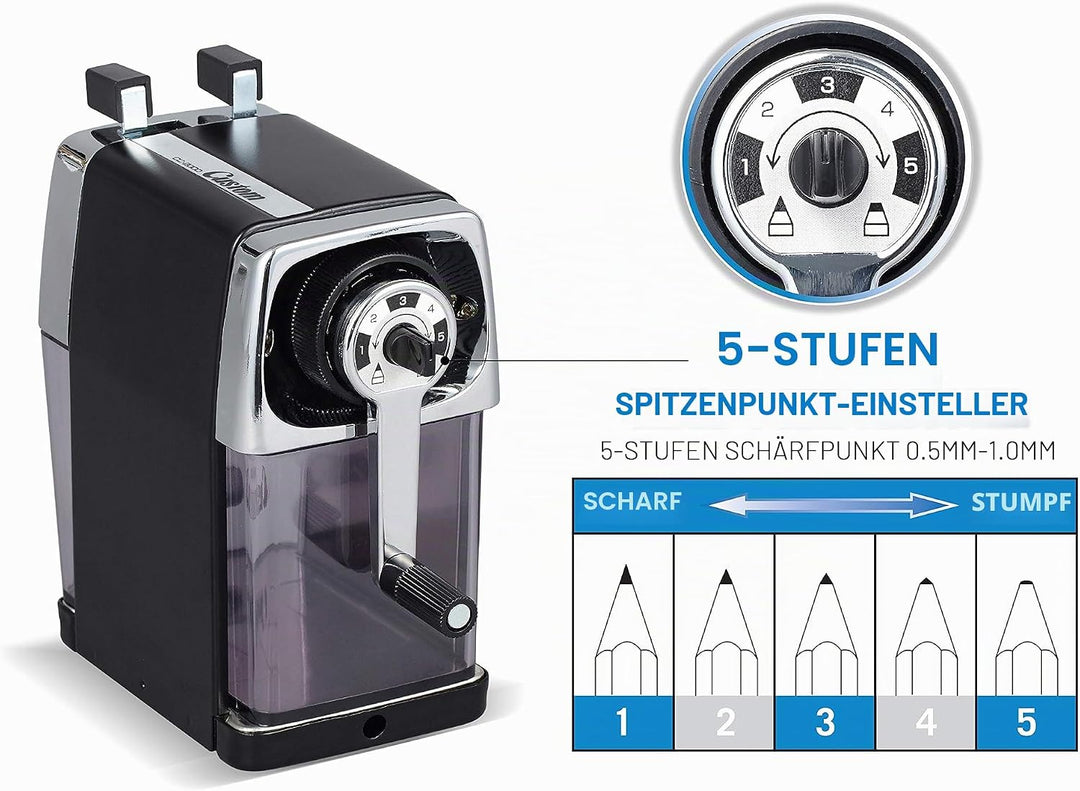 Carl Anspitzer mit Kurbel Cc 2000. Schwarz, Schwarz