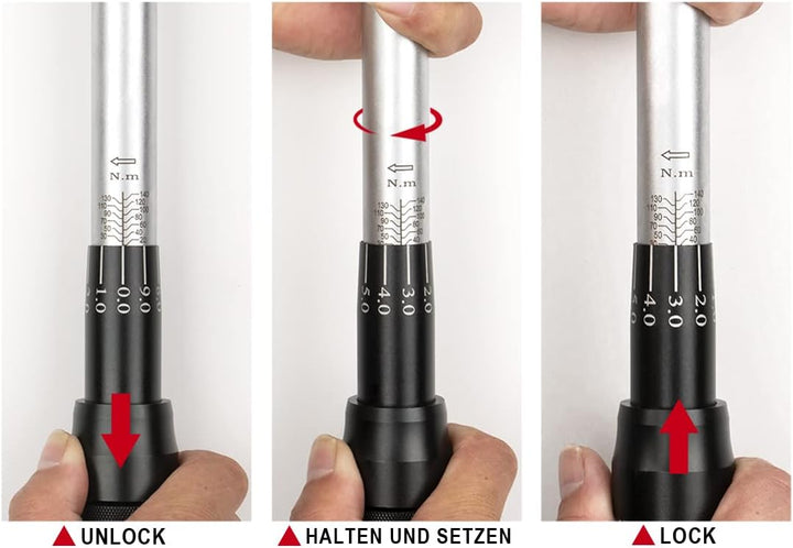 Awang Drehmomentschlüssel 3/8",20-140 Nm Auto Motorrad Fahrrad Drehmomentschlüssel Set,±3% Fehlerg