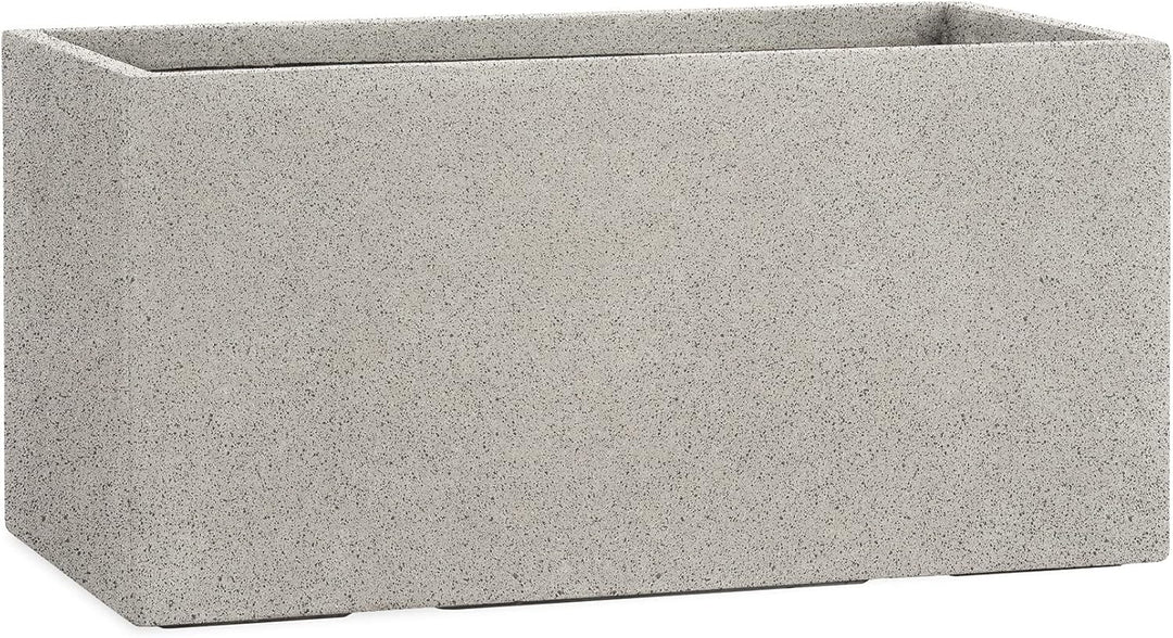 Pflanzwerk® Pflanzkübel TUB Granit Grau 45x100x45cm *Frostbeständiger Blumenkübel* *UV-Schutz* *Qual