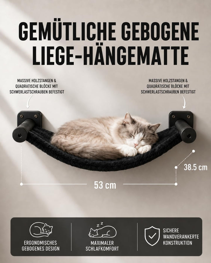 Kletterwand Katzen, 5-in-1 Katzen Kletterwand Set, Stabiler Katzenmöbel für den Innenbereich mit Hän
