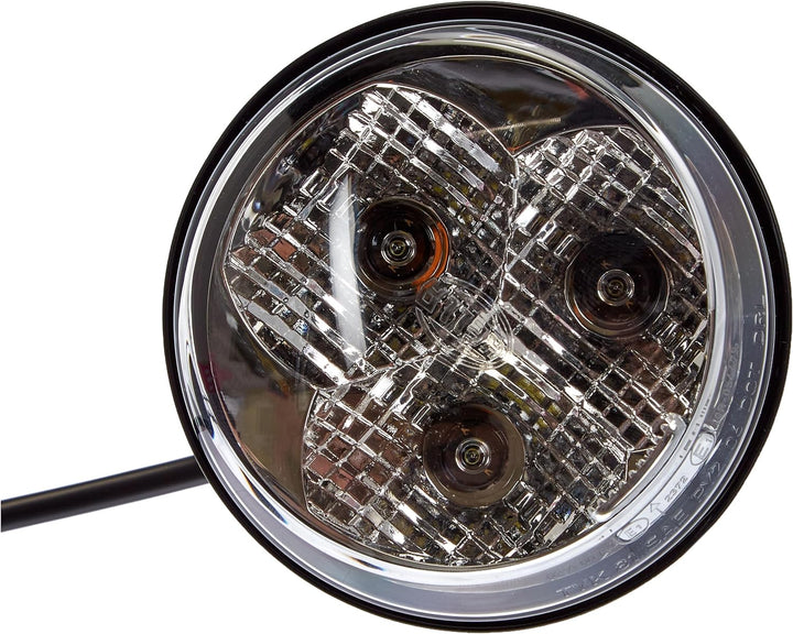 HELLA - LED-Tagfahrleuchte - 90mm - 12/24V - rund - Lichtscheibenfarbe: glasklar - LED-Lichtfarbe: w