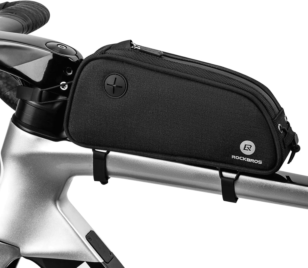 ROCKBROS Fahrrad Rahmentasche Fahrradtasche für Fahrradrahmen 1.3L MTB Oberrohrtasche mit Reflektier