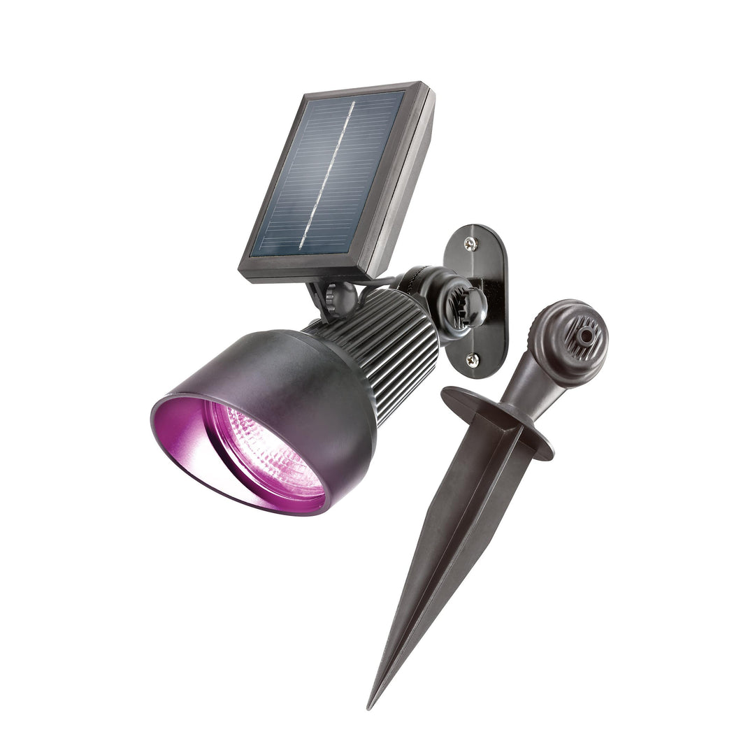Esotec LED Solarspot multicolor, Lichtfarbe und Leuchtmodi wählbar, Aluminium, Solarstrahler, Akku,