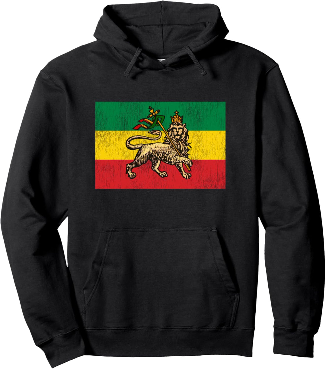 Rastafari Löwe von Judah Reggae Rasta Flagge Pullover Hoodie