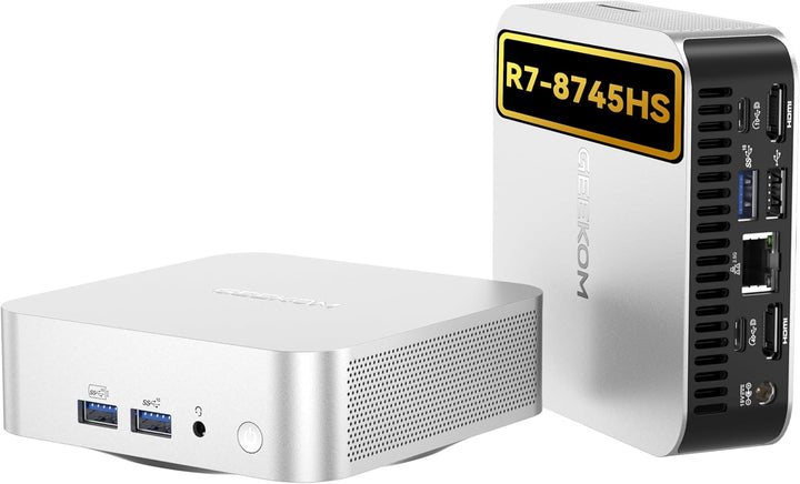 GEEKOM A8 Mini PC, AMD Ryzen 7 8845HS (8 Kerne 16 Threads, bis zu 5,1 GHz) Mini Gaming PC Windows 11