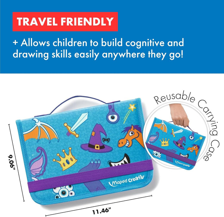 Maped 969311 CREATIV - Magnetische Tafel Travel Board Travel Board Prinzessinnen und Ritter, Travel