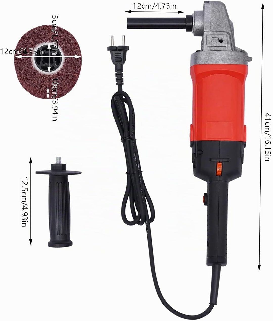 1580W Vielseitige Satiniermaschine für Oberflächen-Renovierung, Bürstenschleifer mit Walzenschleif-F