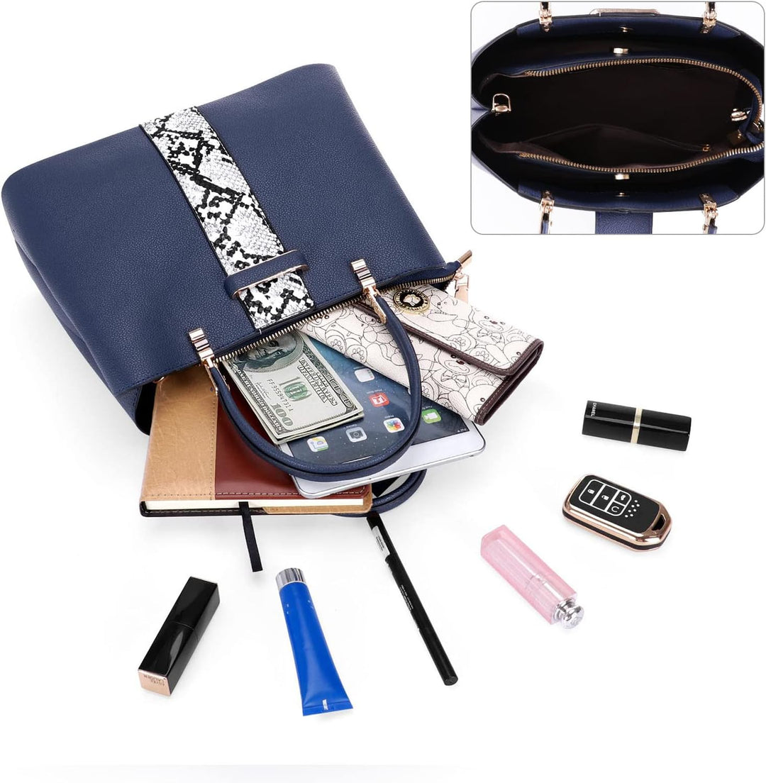 HAWEE Elegante Damen Handtasche Mittelgrosse Crossbody Henkeltasche PU Leder Shopper Umhängetasche F