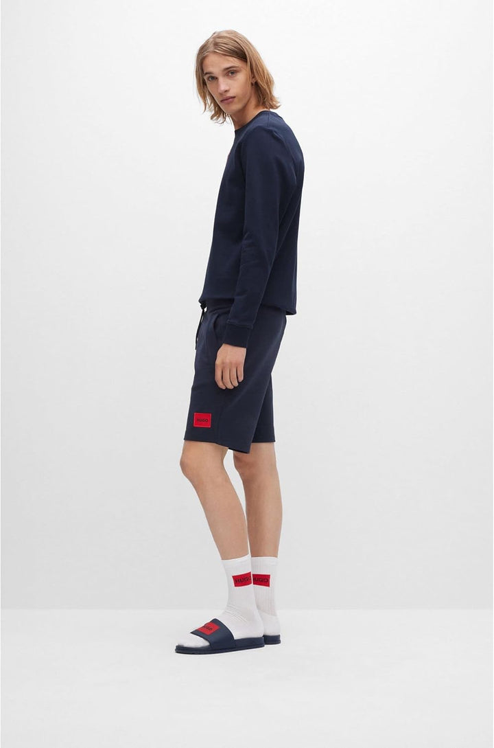 HUGO Herren Diragol212 Regular-Fit Sweatshirt aus Baumwoll-Terry mit Logo-Label XS Dark Blue405, XS