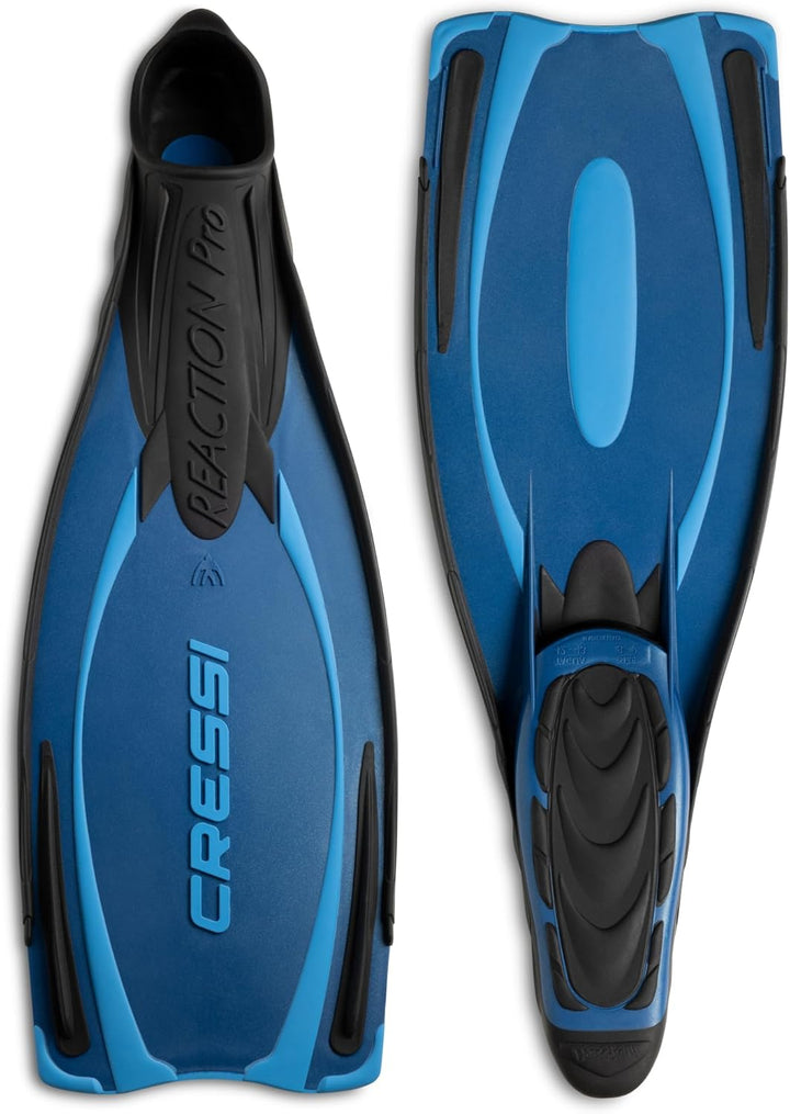 Cressi Reaction Pro Flossen für Erwachsene US Man 5.5/6.5 | US Lady 6.5/7.5 | EU 36/37 blau, US Man
