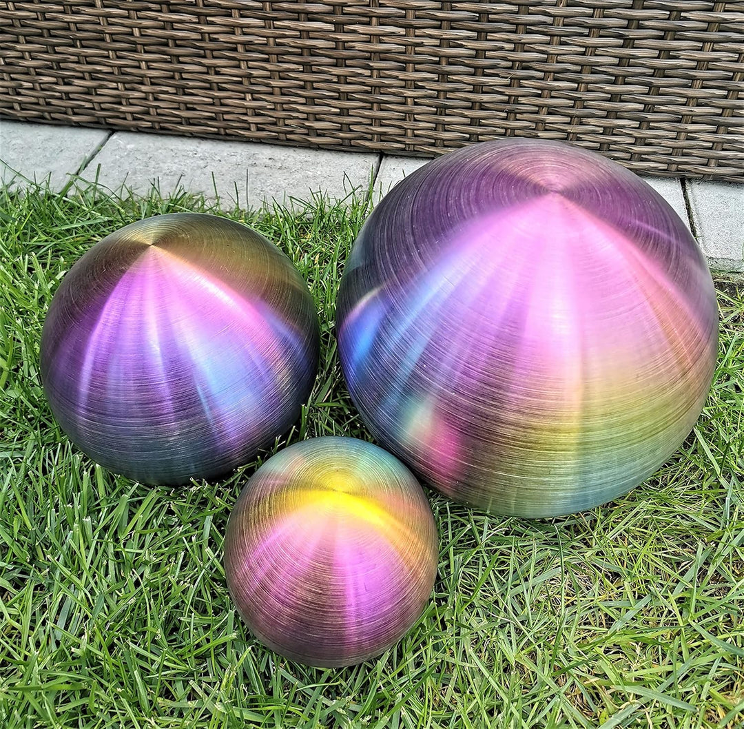Dekokugel aus Edelstahl 40 cm Edelstahl Rainbow matt gebürstet Dekorationskugel Edelstahlkugel