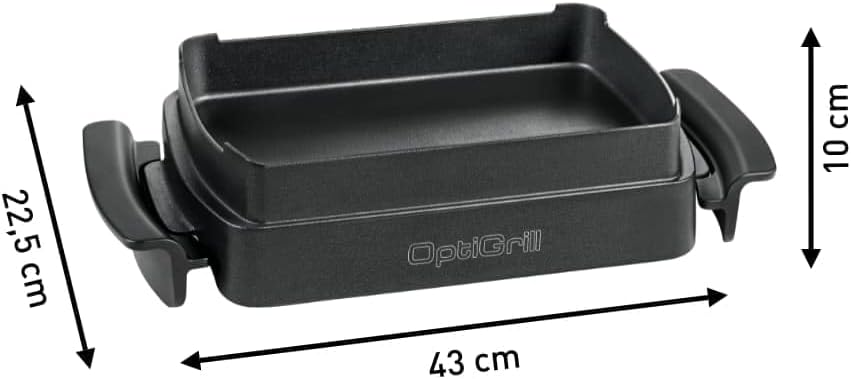 TEFAL OptiGrill Snacking & Baking Backschale XA725870| antihaftbeschichtet | wärmeisolierte Griffe |