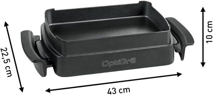 TEFAL OptiGrill Snacking & Baking Backschale XA725870| antihaftbeschichtet | wärmeisolierte Griffe |