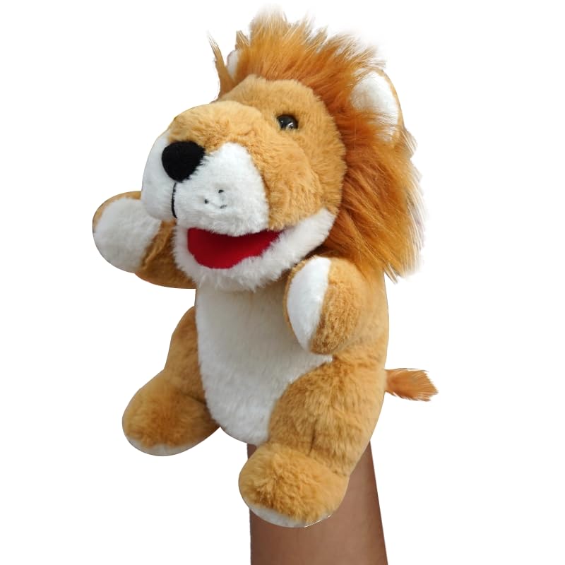 2026 Tierhandpuppen für Kinder,Kleinkind enthält Wolf,Tiger,Löwe,AFFE und bewegliche offene Münder,p