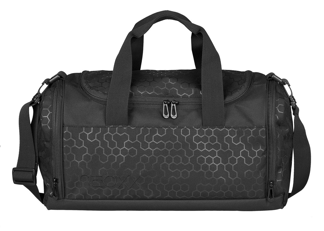neoxx Champ Sporttasche Lost in Black I Sportbeutel für die Schule I Tasche zur Aufbewahrung von Spo