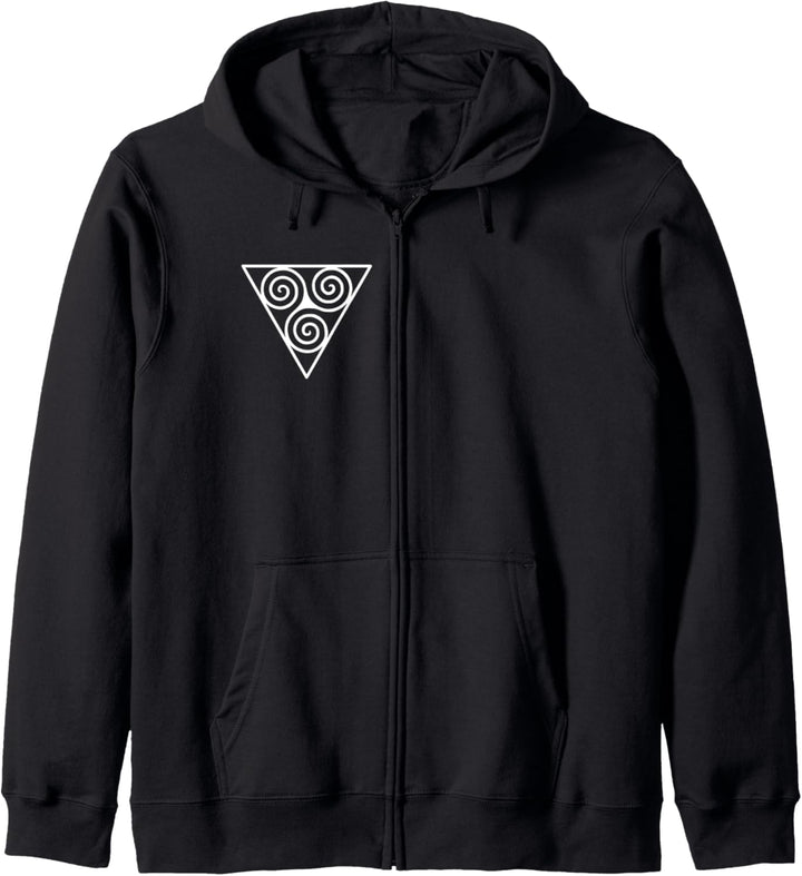 Celtic Symbol - Triskele - Triple Spiral In Triangle 3 Kapuzenjacke