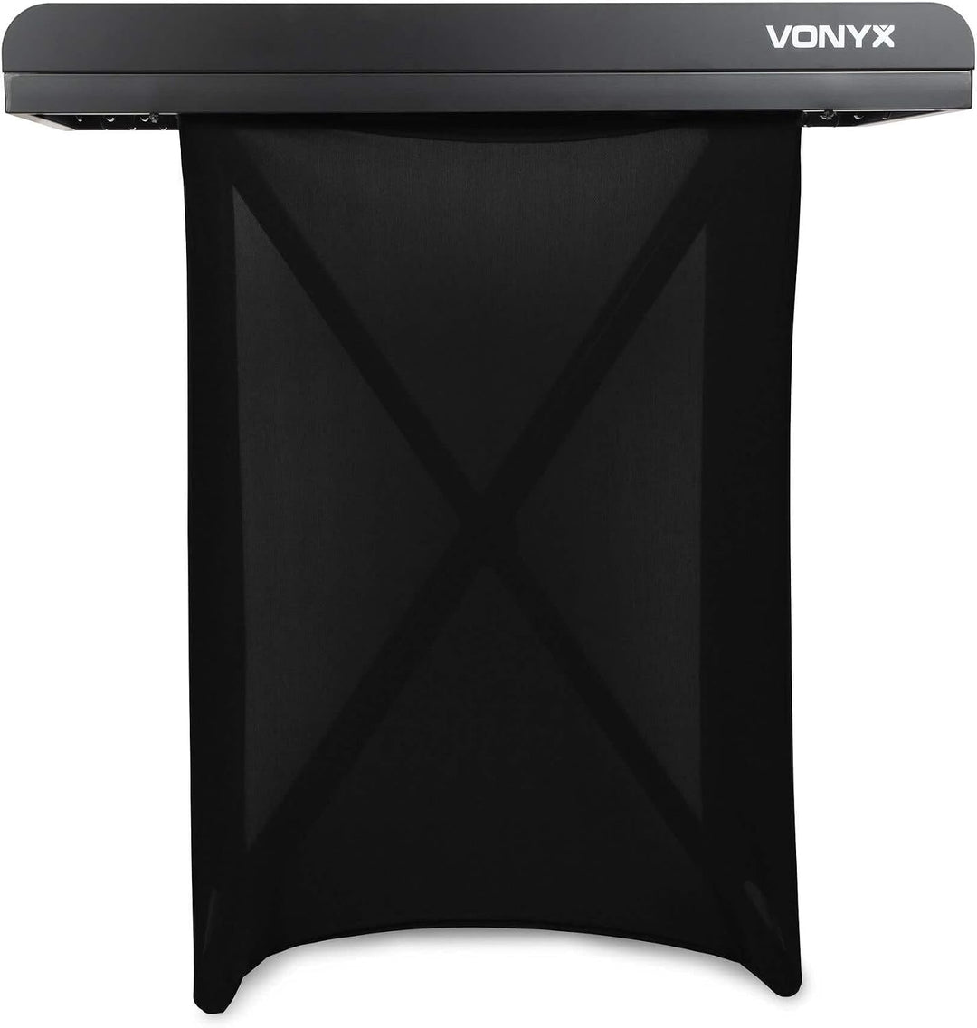 Vonyx DBE100 - Mobiler DJ Tisch, 1 Meter, Höhenverstellbarer Stehtisch, 20kg Belastbar, DJ Pult mit