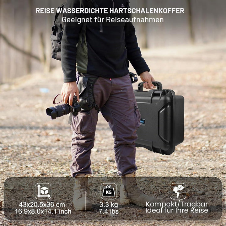 Lekufee Wasserdichte Tragetasche für DJI Air 3 Drohne/DJI RC Pro/DJI RC 2/DJI RC N2/DJI Goggles 2/Go
