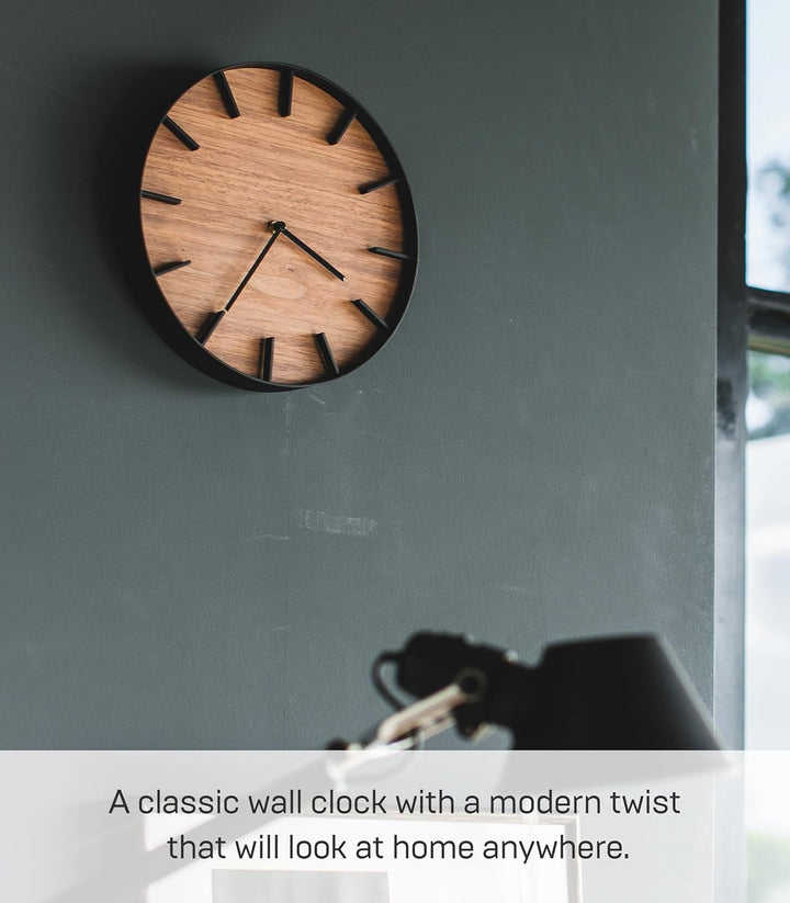 Wall clock - Rin - brown Schwarz Single, Schwarz Single