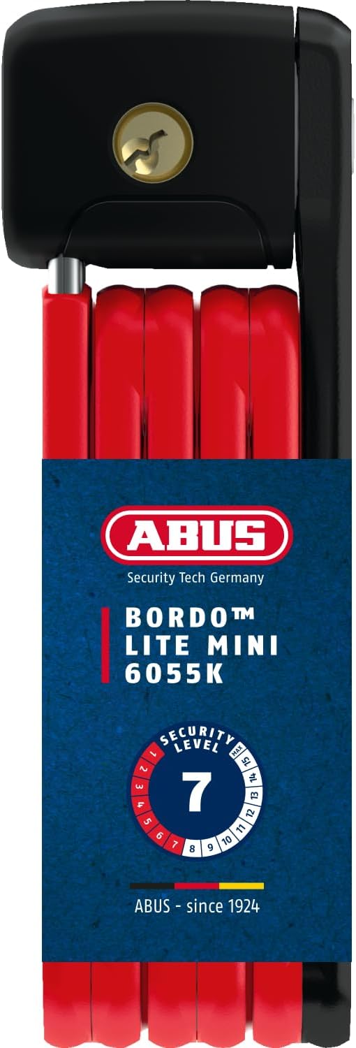 ABUS Faltschloss Bordo Lite Mini 6055/60 - Extra-leichtes Fahrradschloss aus Spezialstahl - ABUS-Sic