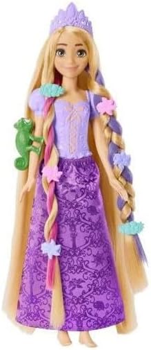 Disney Prinzessinnen Rapunzel Puppe, mit extra langen Haaren und Farbwechsel Funktion, inkl. Haar Ac