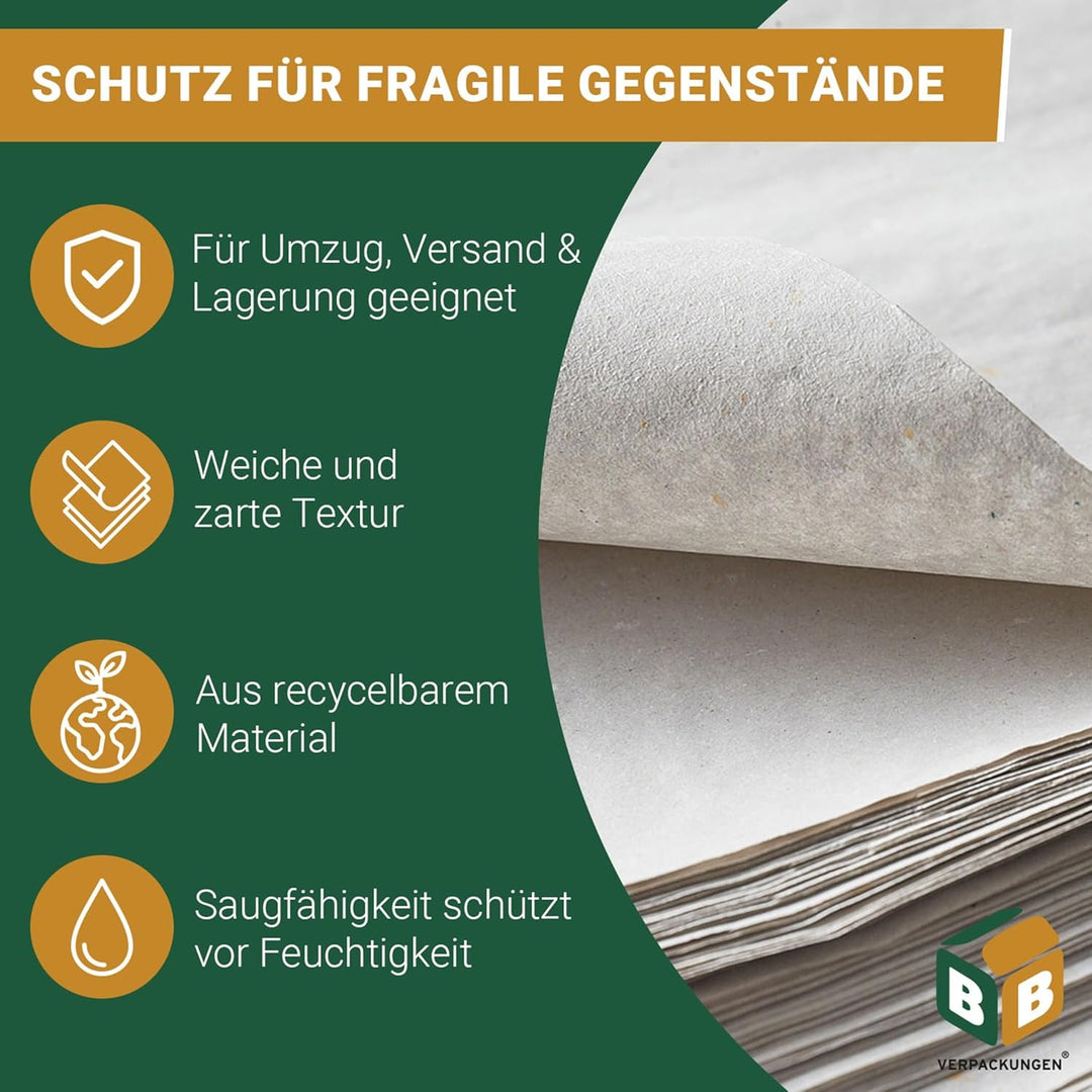 BB-Verpackungen 25 kg Packseide 50 x 75 cm (Industriequalität, 35 g/m² Grammatur) - Sets zwischen 10