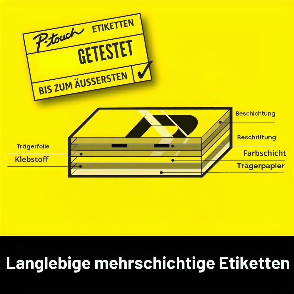 Brother Original P-touch Schriftband TZe-555 (kompatibel mit Brother P-touch P700,- 2430, -D600, -97