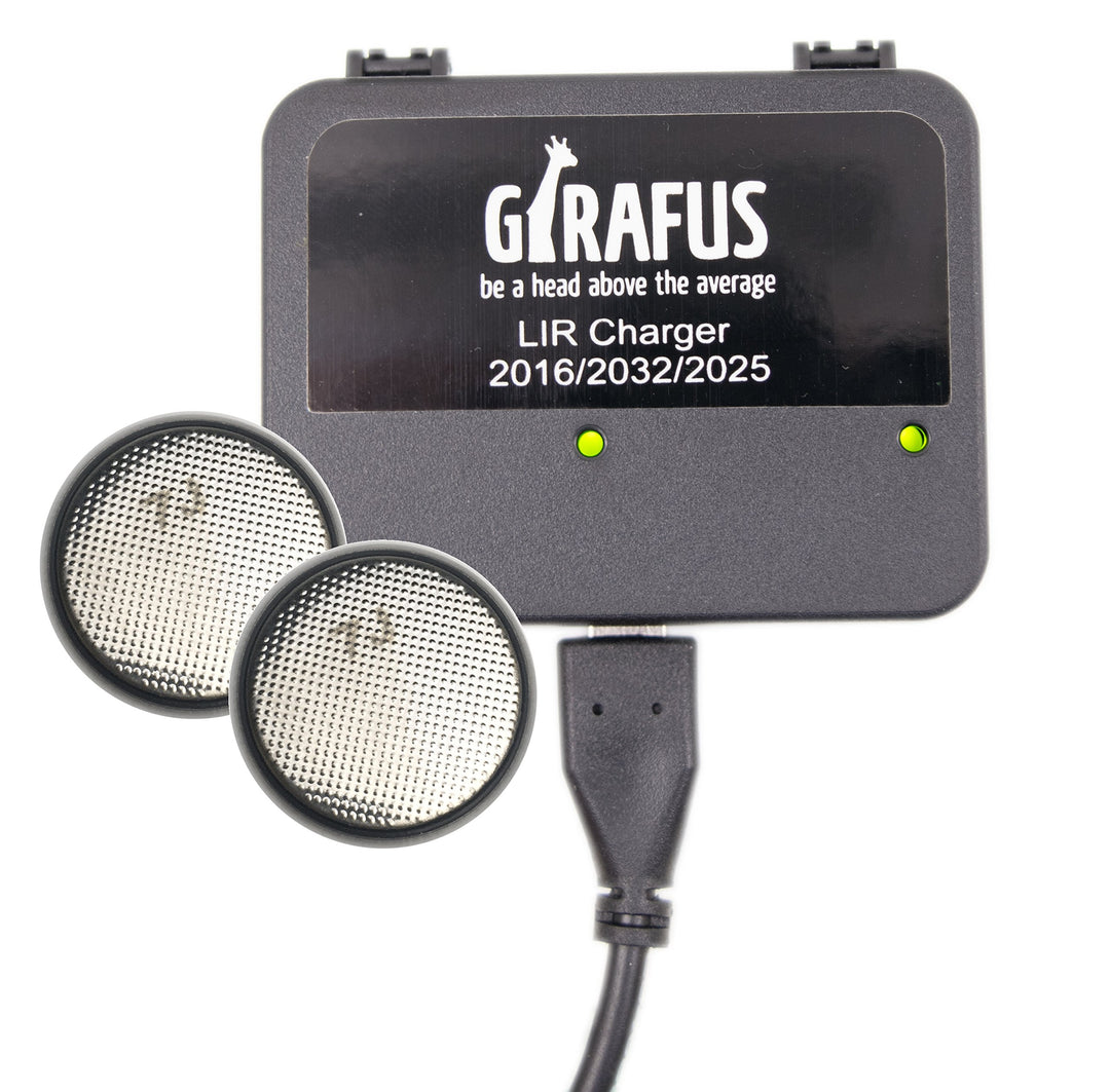 LIR2025 Knopfzellen Wiederaufladbare Batterien (2xLIR2025+Ladegerät), 2xLIR2025+Ladegerät