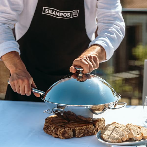 Silampos 3in1 Multifunktionaler Edelstahl-Wok Cataplana - 18/10 Edelstahl, Made in Portugal
