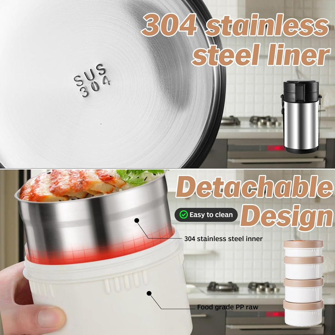 ThermobehäLter für Essen 12H und Leckdosen 3L WarmhaltebehäLter Thermobecher Essen Anti Scald Edelst