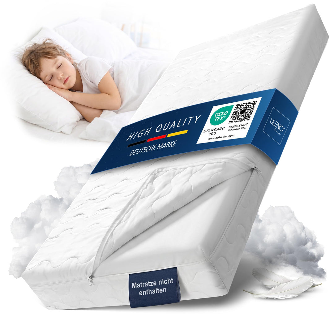 LILENO HOME Kinderbett Matratzenbezug 70x140 cm mit Reissverschluss - MATRATZE Nicht ENTHALTEN - was