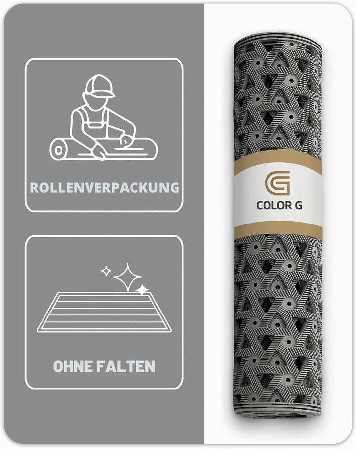 COLOR&amp;GEOMETRY Fussmatte Aussen mit Drainage, 48.5x75 cm, Grau Grau 48.5 x 75 cm, Grau 48.5 x 75 cm