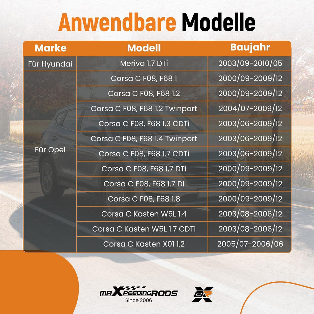 maXpeedingrods Türschloss Vorne Links mit Zentralverriegelung für Opel Corsa C Meriva Auto Türschlos