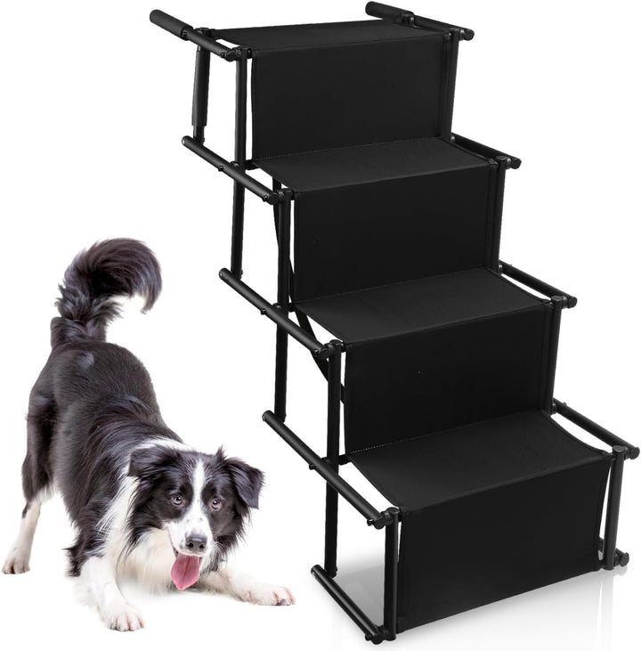 Hundetreppe Auto Klappbar, Gelenkschonende Hunderampe Auto Rampe für kleine & grosse Hunde, Bis 60 k