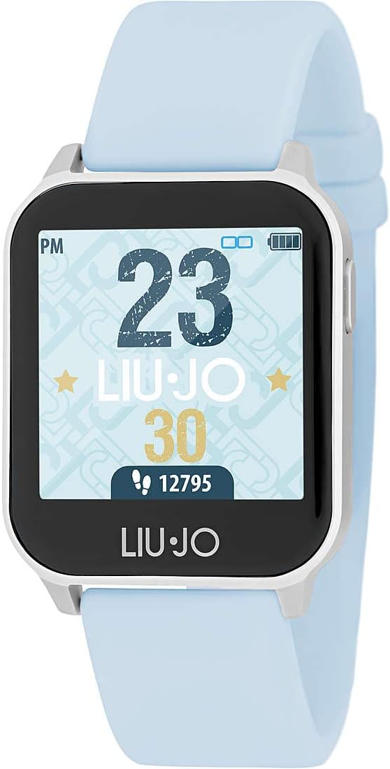 LIU JO Smartwatch Engery Damen Armbanduhr mit Gehäuse aus Edelstahl und Armband aus Silikon, Zifferb