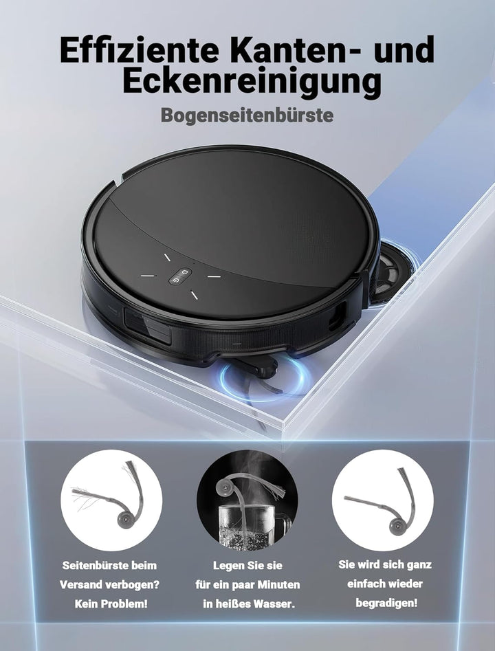 24 Stück Zubehörset für Roborock Saros 10R Saugroboter, 1 Reinigungsmittel 1 Hauptbürste 4 Staubbeut