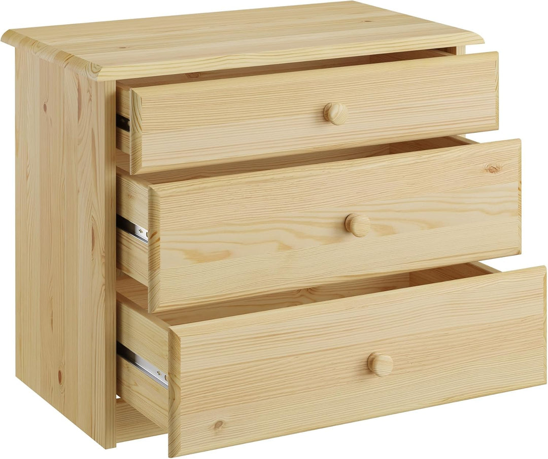 Erst-Holz 90.20-K4 Nachtkonsole für erhöhte Seniorenbetten mit 3 Schubläden