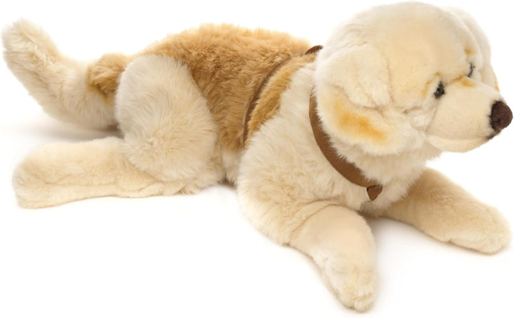 Uni-Toys - Golden Retriever, liegend - Mit Geschirr - 60 cm (Länge) - Plüsch-Hund - Plüschtier, Kusc