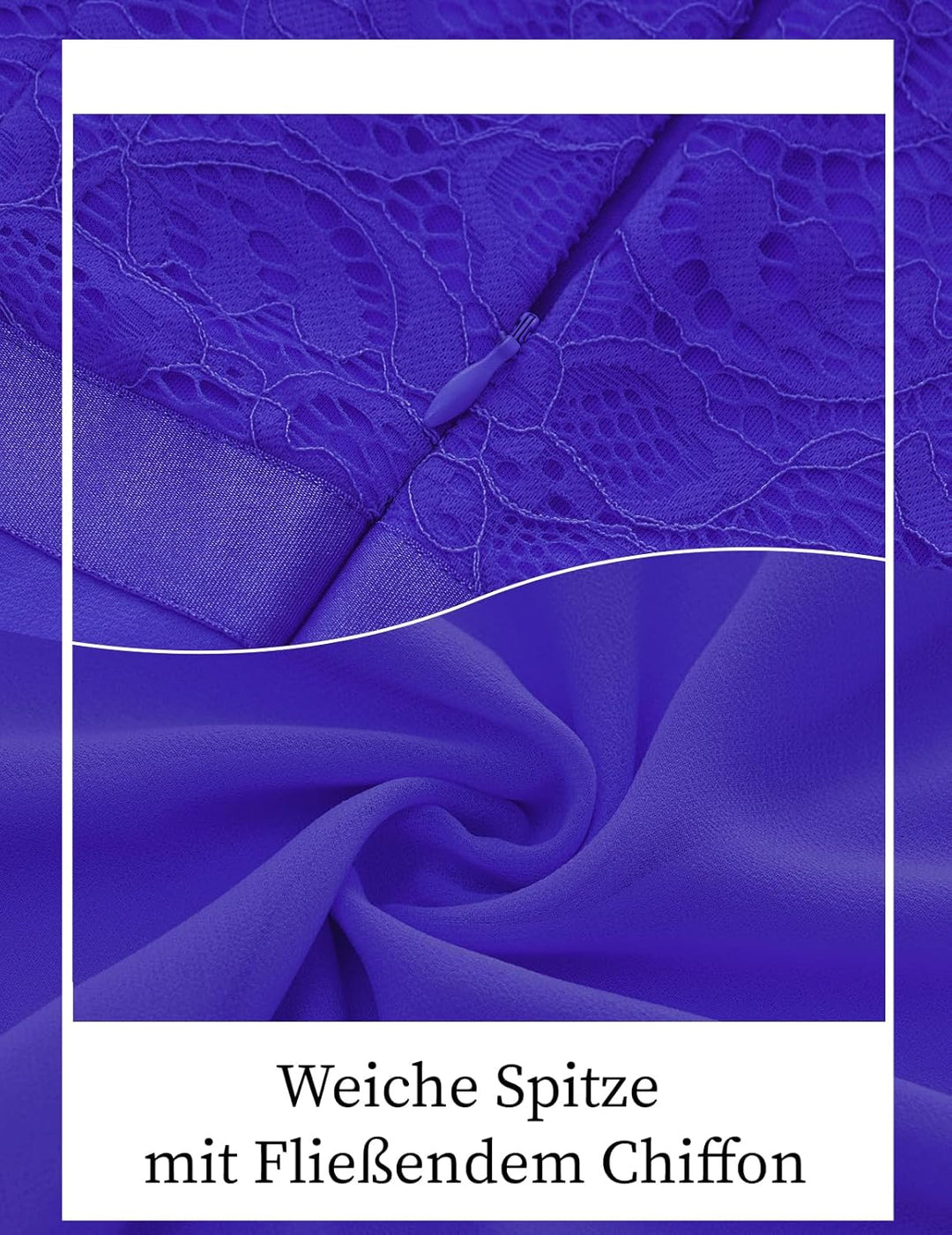 DRESSTELLS Damen Ballkleid Lang Abendkleider Elegant für Hochzeit mit Kurze Ärmel XXL Royal Blue, XX